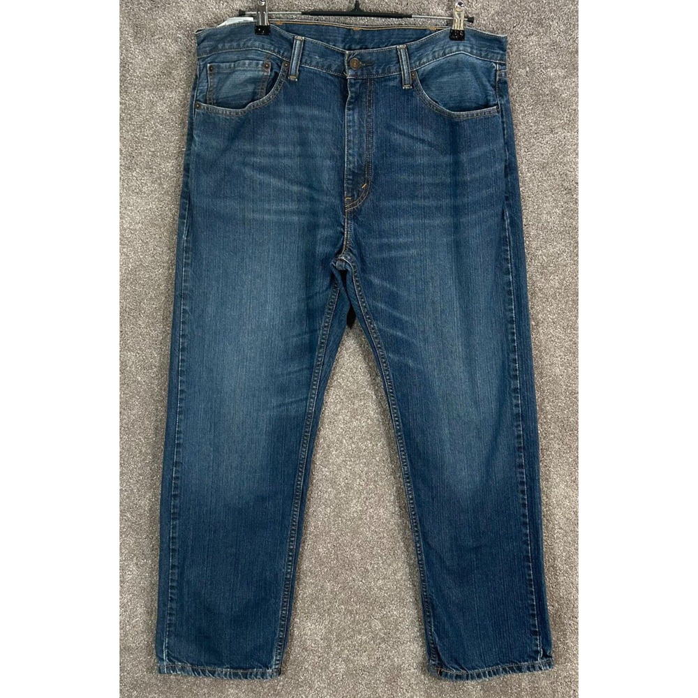 Levis 505 Jeans Mens 38X30 Blue Measures 37X30 Straight Leg‎ Dark Wash